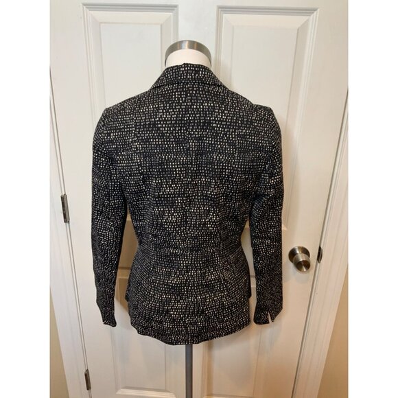 Lafayette 148 New York Black White Polka Dot Jacket, Size 4 - Picture 4 of 5